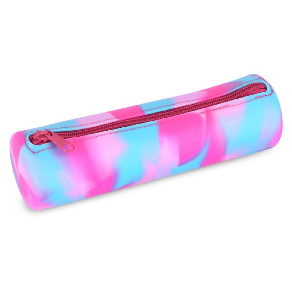 Easy Silikonové kulaté školní pouzdro - barevné