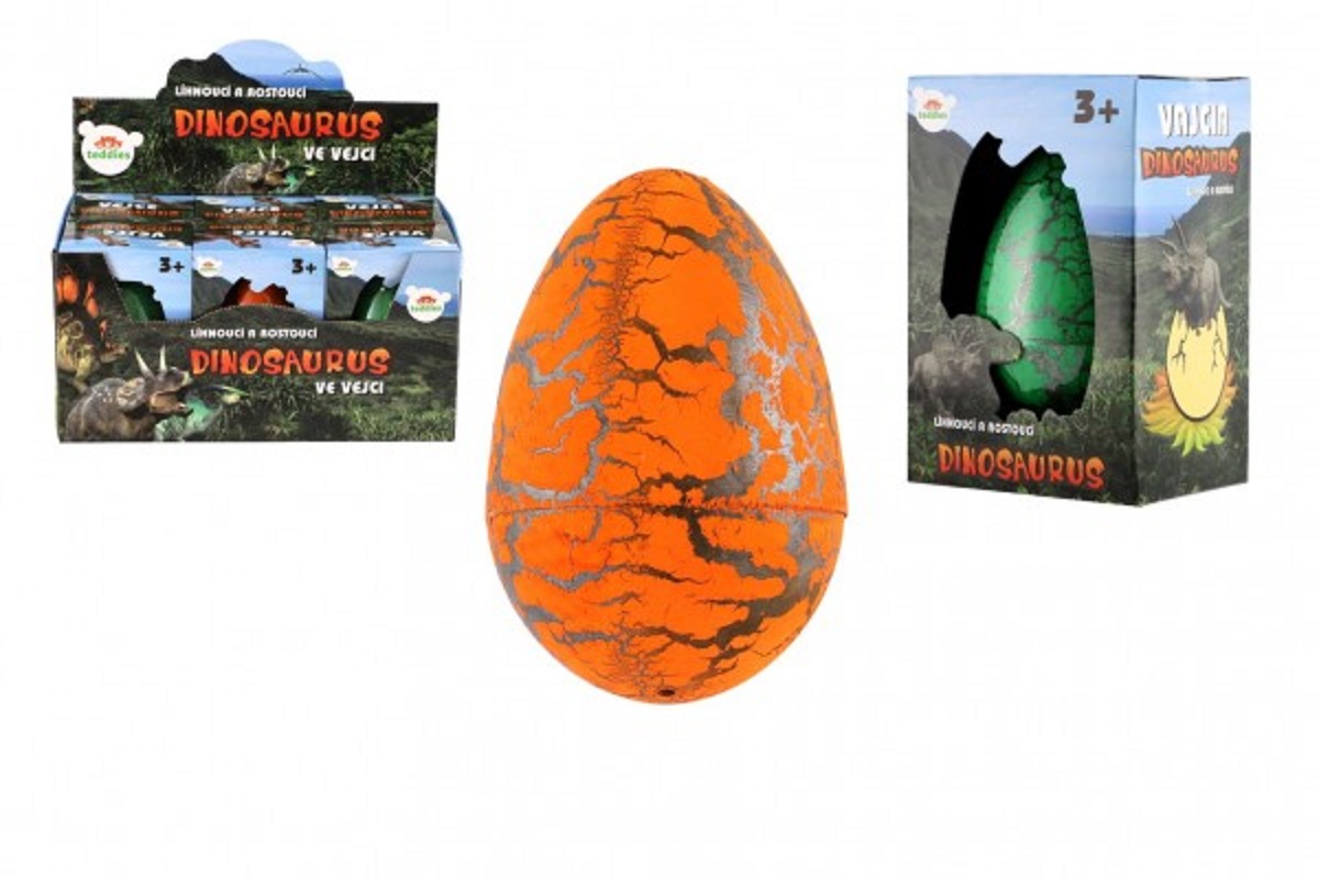 Teddies Vejce líhnoucí a rostoucí - Dinosaurus - 2 barvy