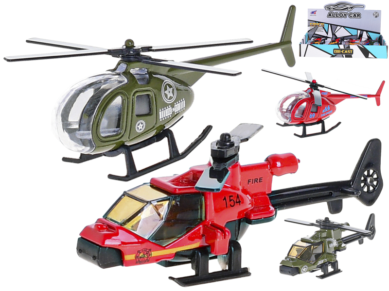 Mikro trading Vrtulník - 9 cm - kov