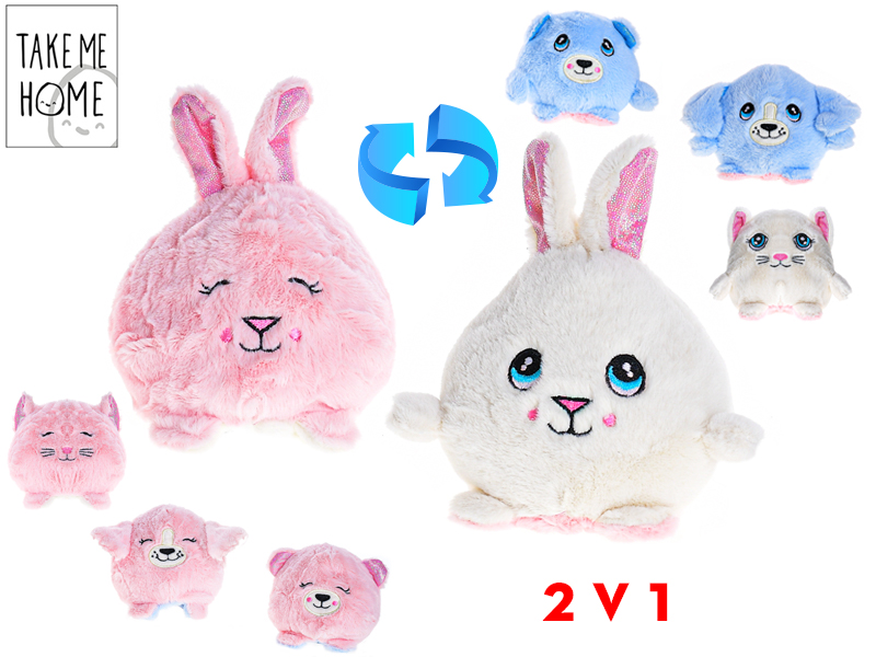 Mikro trading Take Me Home - Zvířátko plyšové oboustranné - 10 cm