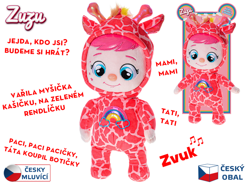 Mikro trading Miminko - Zuzu plyšová - 35 cm - česky mluvící a zpívající