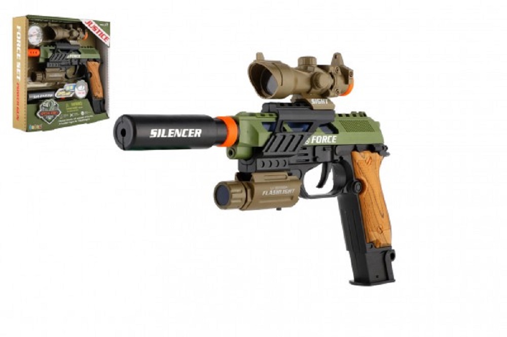 Teddies Pistole s doplňky - se zvukem se světlem