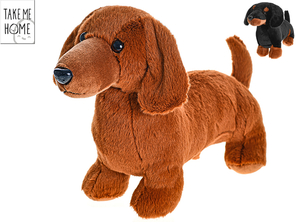 Mikro trading Take me home - Jezevčík plyšový - 36 cm - stojící