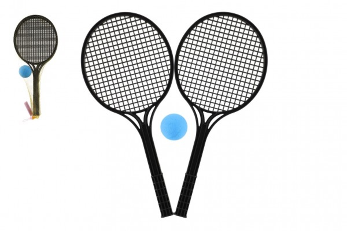 Lori Soft tenis - černý (2 rakety, míček)