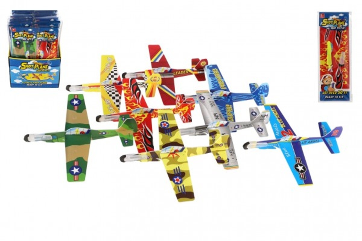Teddies Letadlo házecí pěnové - 18 cm - mix druhů