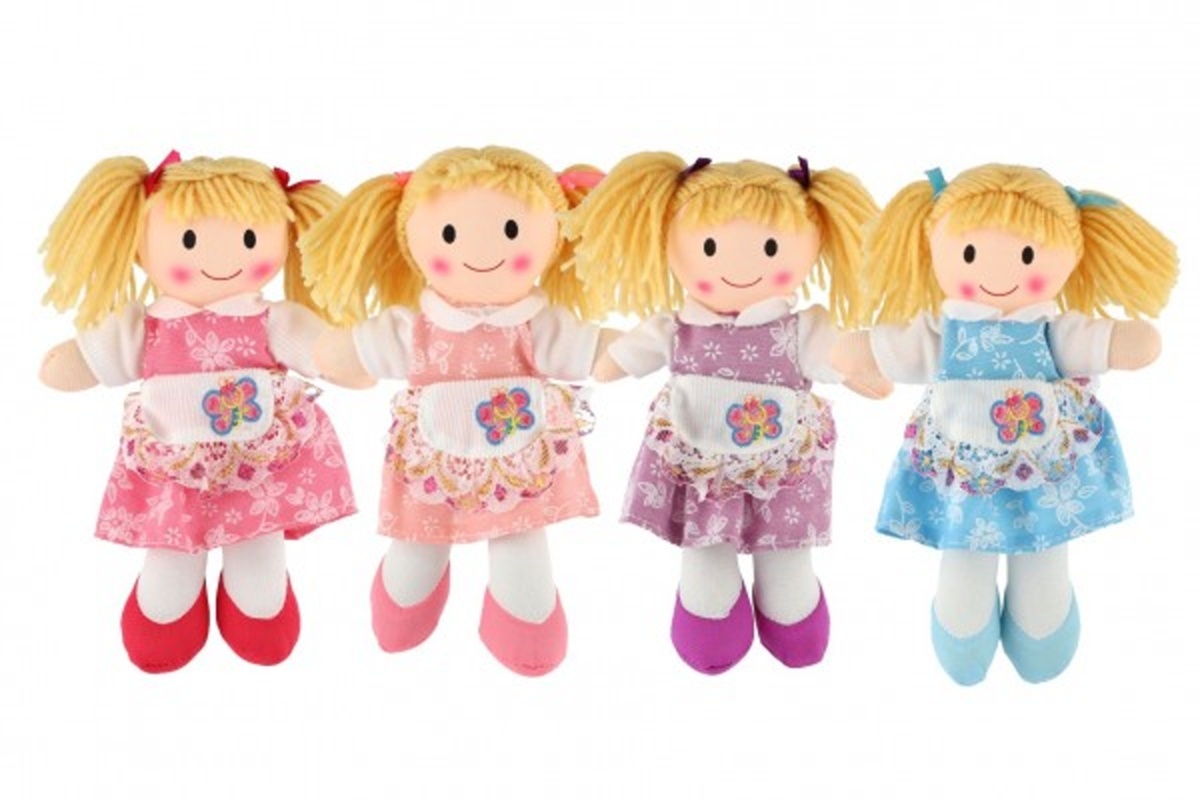 Teddies Panenka hadrová - 20 x 13 cm - 4 barvy
