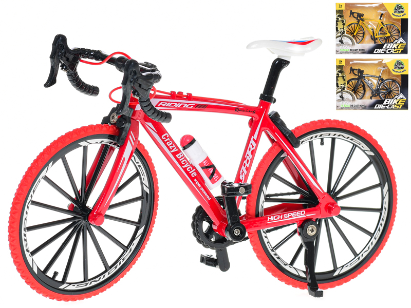 Mikro trading Sestavený kovový model závodního kola - 20 cm