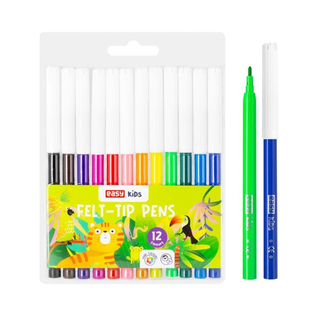 Easy Kids COLOUR - Školní fixy - 12 barev