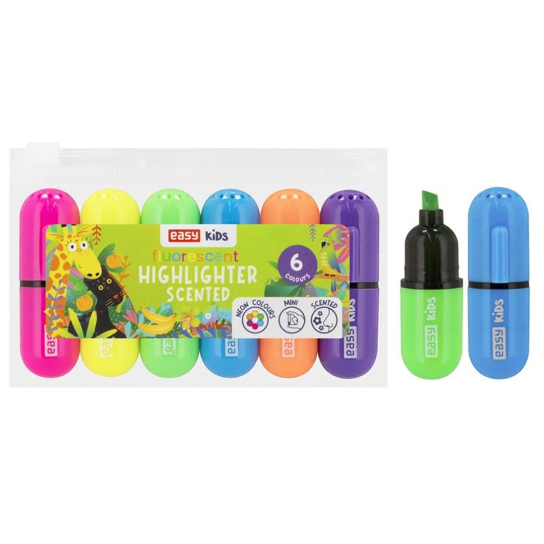Easy KIDS FLASH MINI NEON - Sada zvýrazňovačů s vůní - 6 barev
