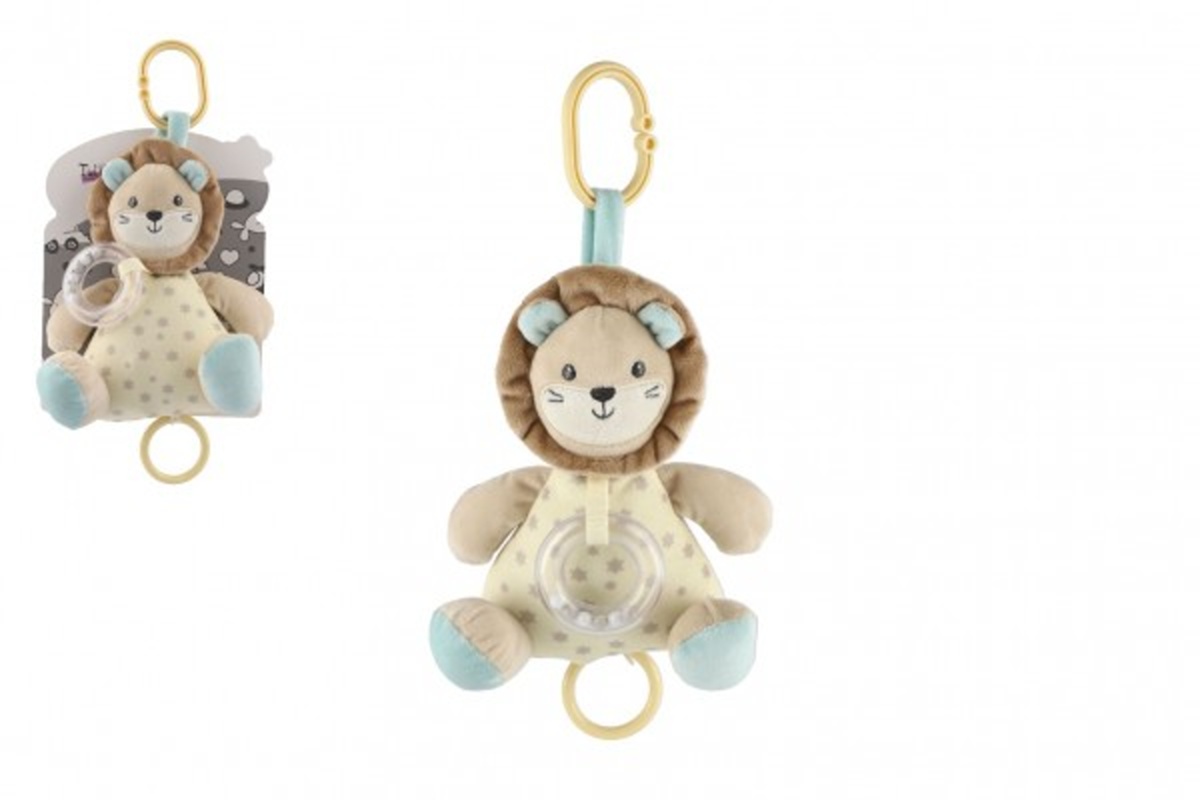 Levně Teddies Lev - natahovací hrací strojek a chrastítko