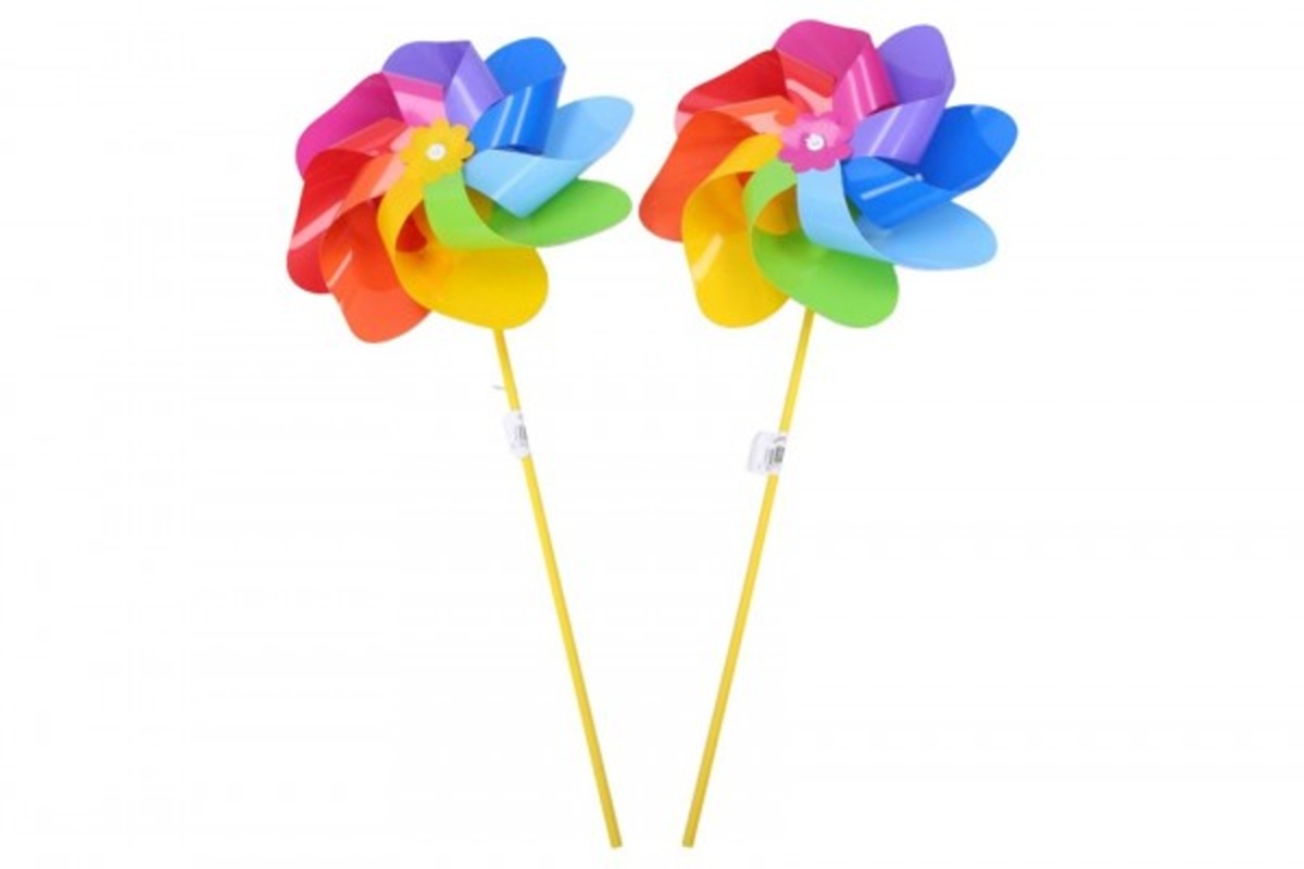 Teddies Větrník barevný duhový - průměr 22 cm