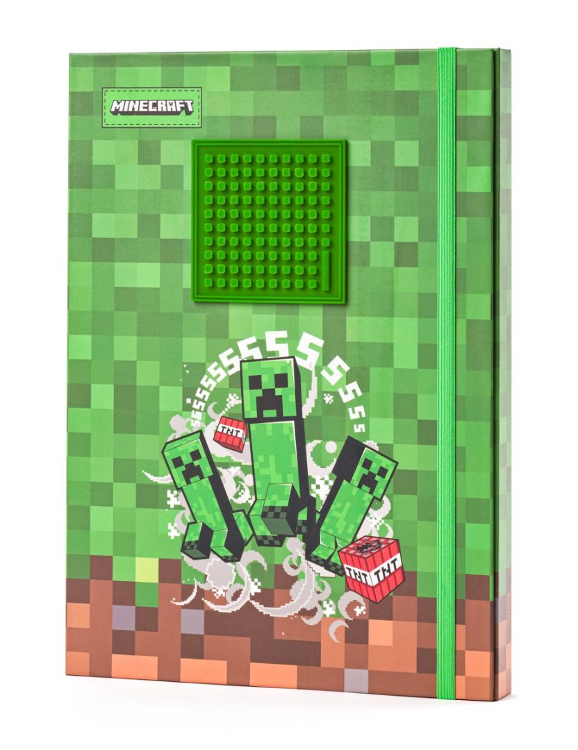 Pixie crew Kartonové složky A4 - Minecraft - zeleno-hnědá