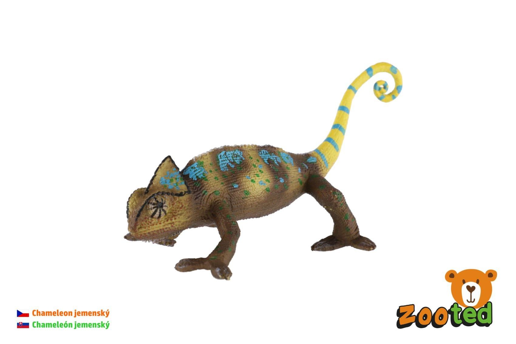 Levně Teddies Chameleon jemenský - zooted - 18 cm