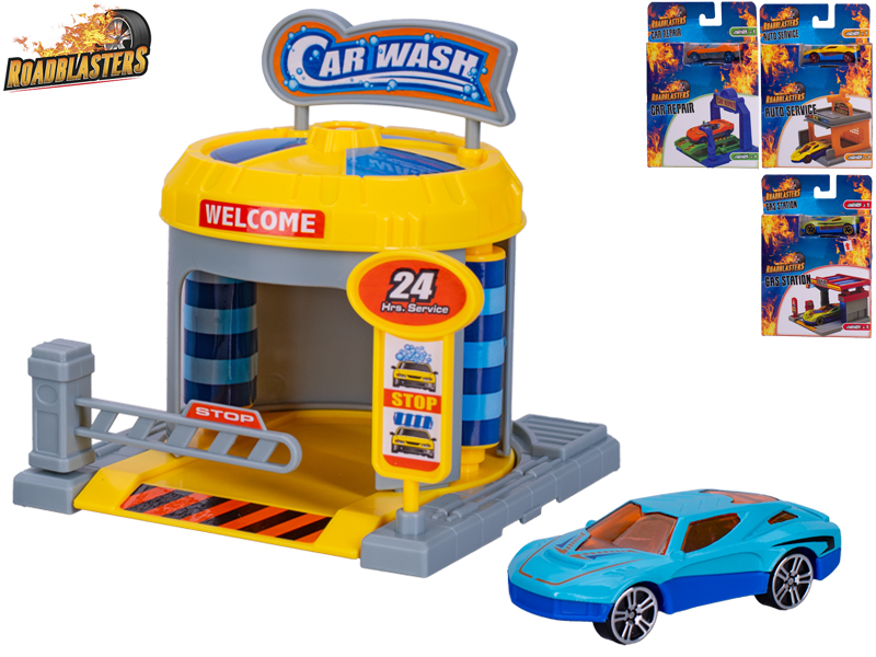 Mikro trading Roadblaster - Autodílna s autem - 7 cm