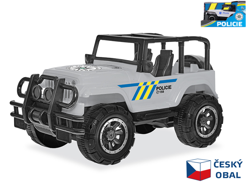 Mikro trading Jeep policejní - 22,5 cm - na setrvačník
