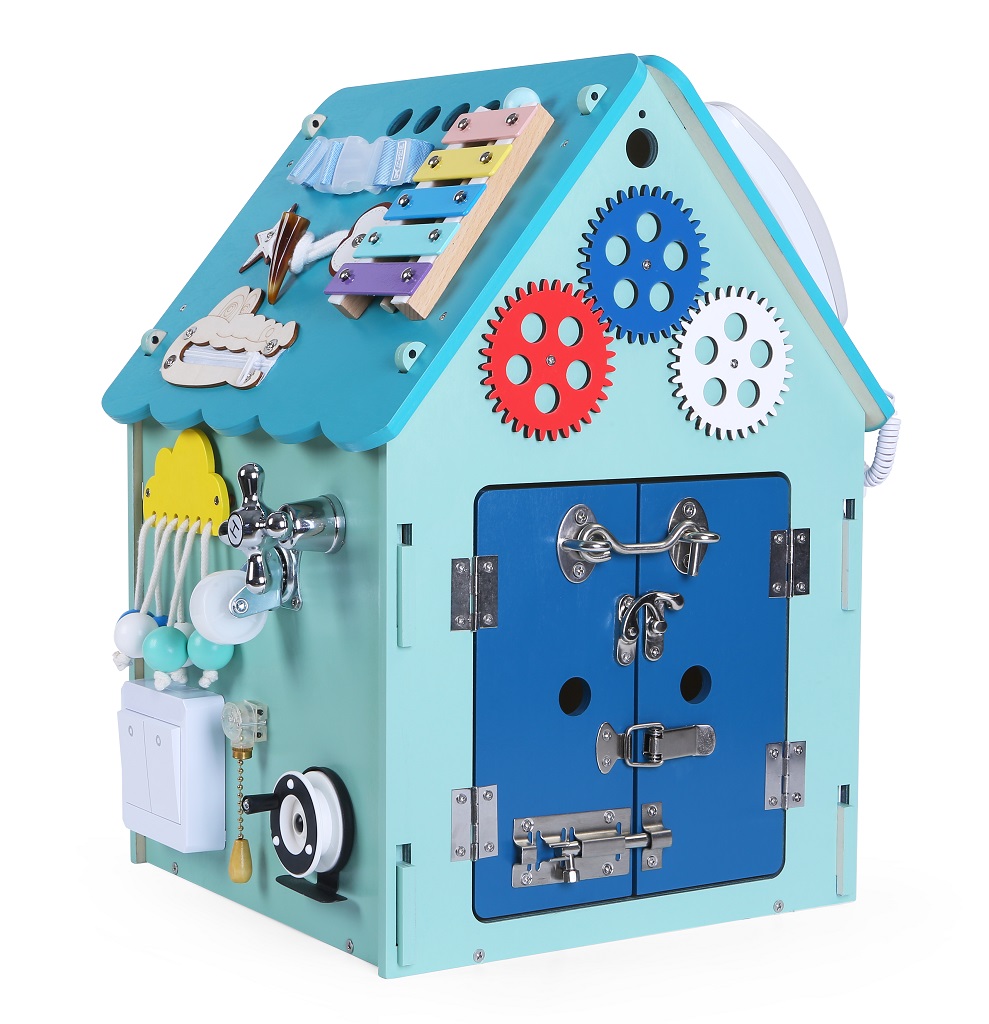 2Kids Toys Activity board - Domeček - modrá