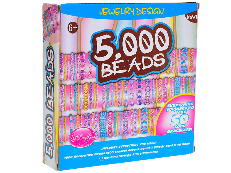 Mikro trading Sada korálků - 5000 ks - pro výrobu náramků