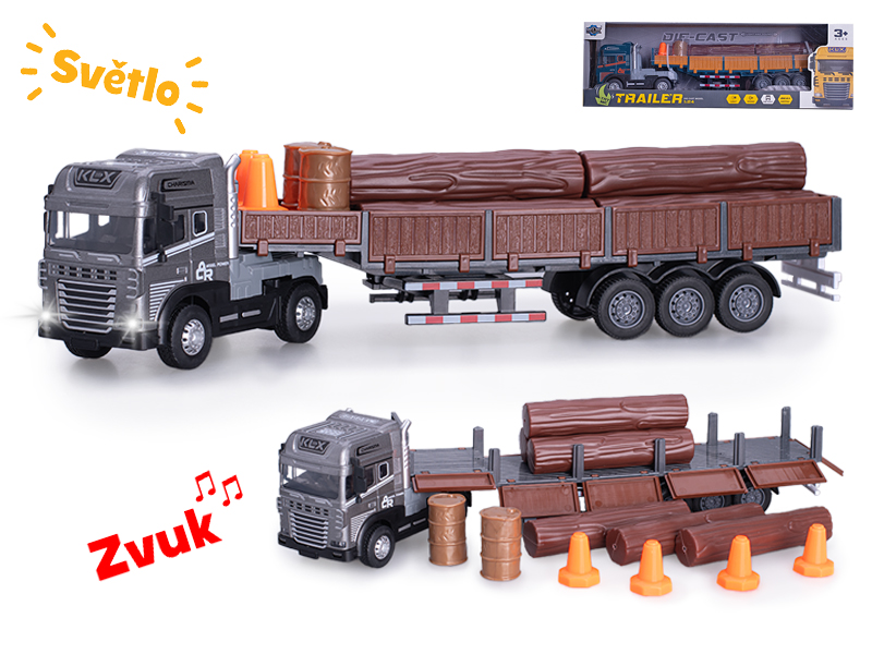 Mikro trading Přepravník dřeva - 38 cm - na setrvačník - se světlem a zvukem