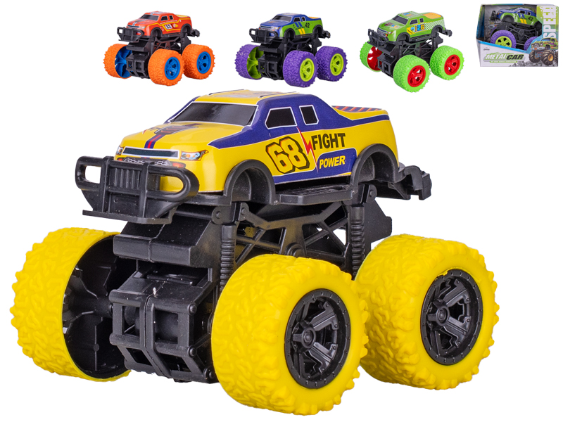 Mikro trading Auto monster truck - 10 cm - na setrvačník - 4 barvy