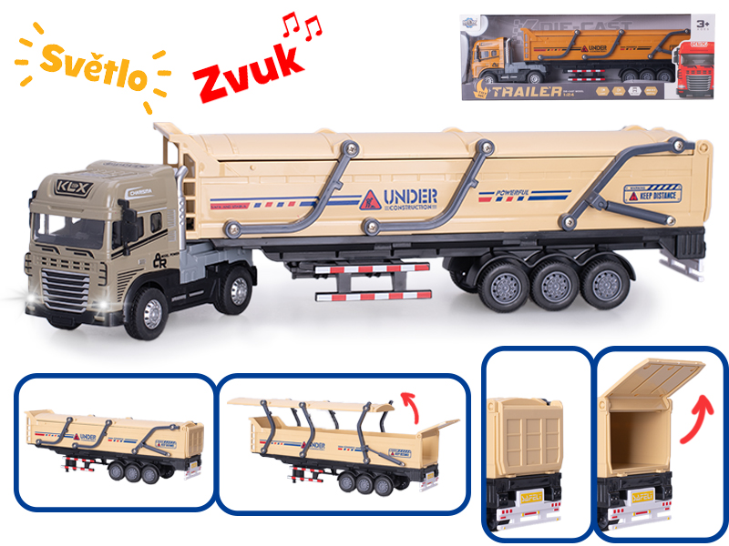 Mikro trading Vozidlo nákladní na setrvačník - 39 cm - se světlem a zvukem