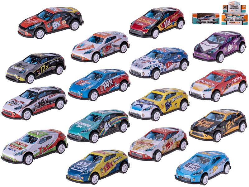 Mikro trading Auto závodní - 6,5 cm - zpětný chod - 16 druhů