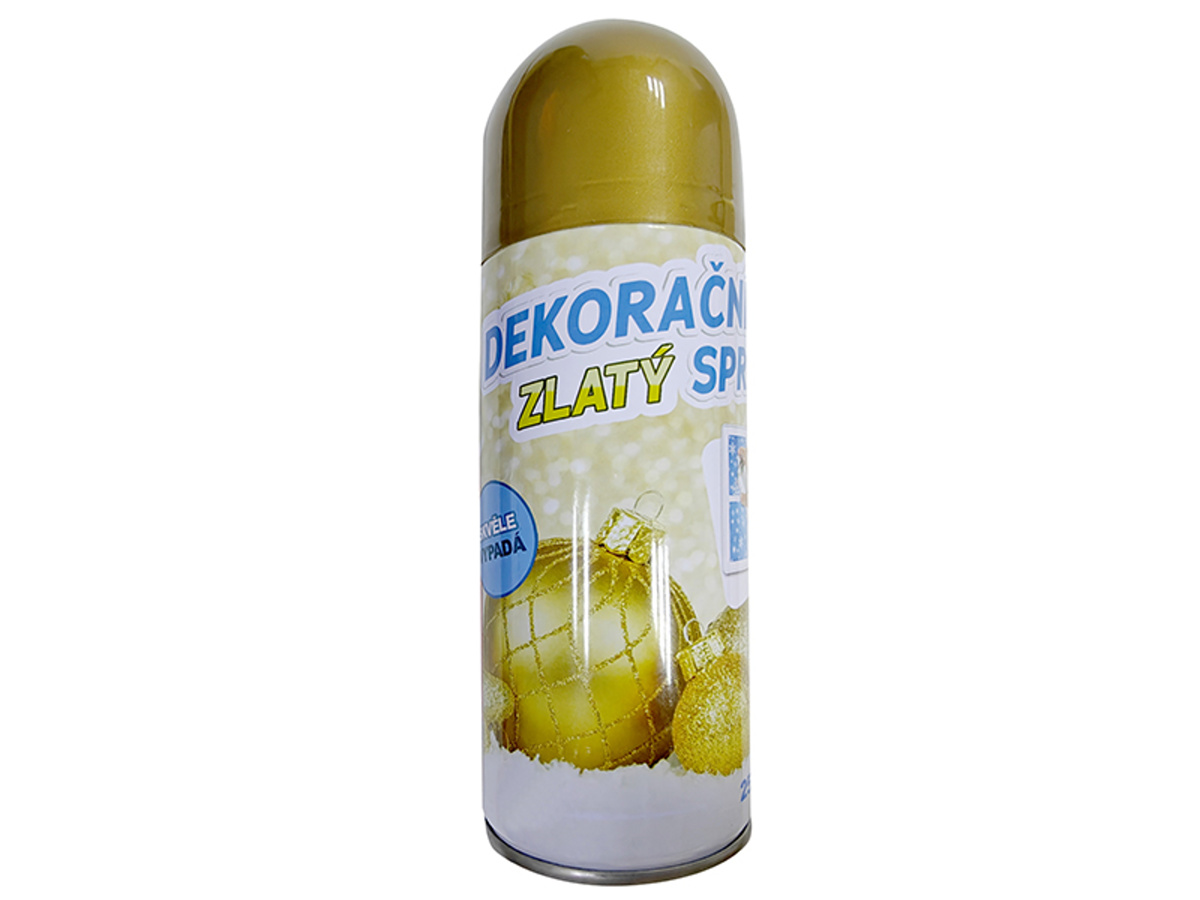 Mikro trading Dekorační sprej - 250 ml - zlatá