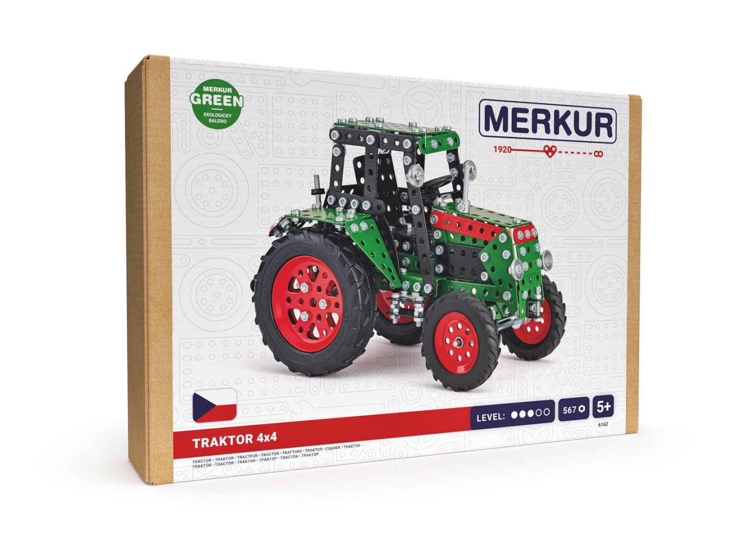 Merkur Stavebnice - Traktor 4x4 - 561 dílků - zelená
