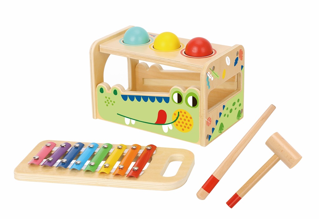 2Kids Toys Zatloukačka a xylofon - Krokodýl
