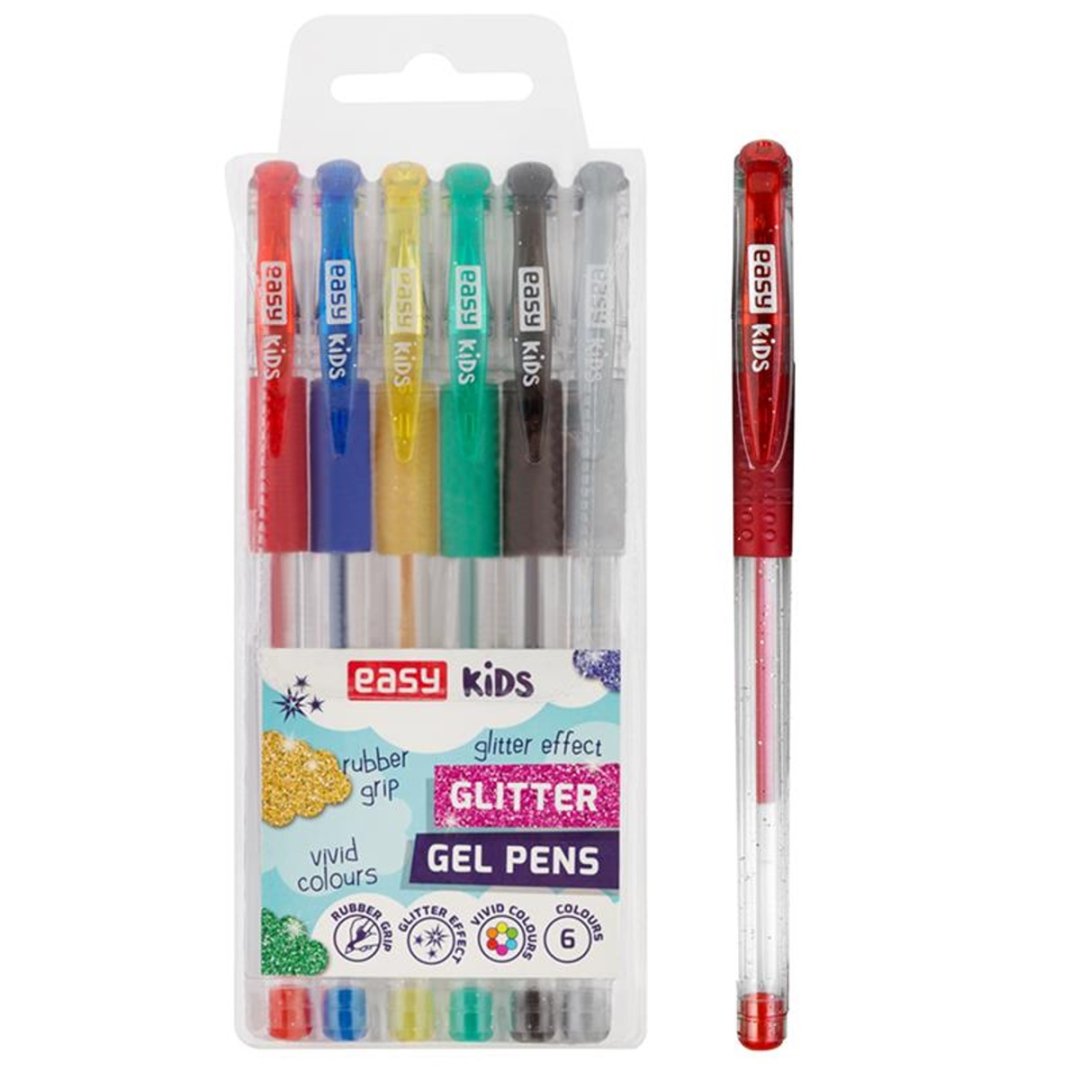 Easy KIDS GLITTER - Sada gelových per se třpytkami - 6 ks