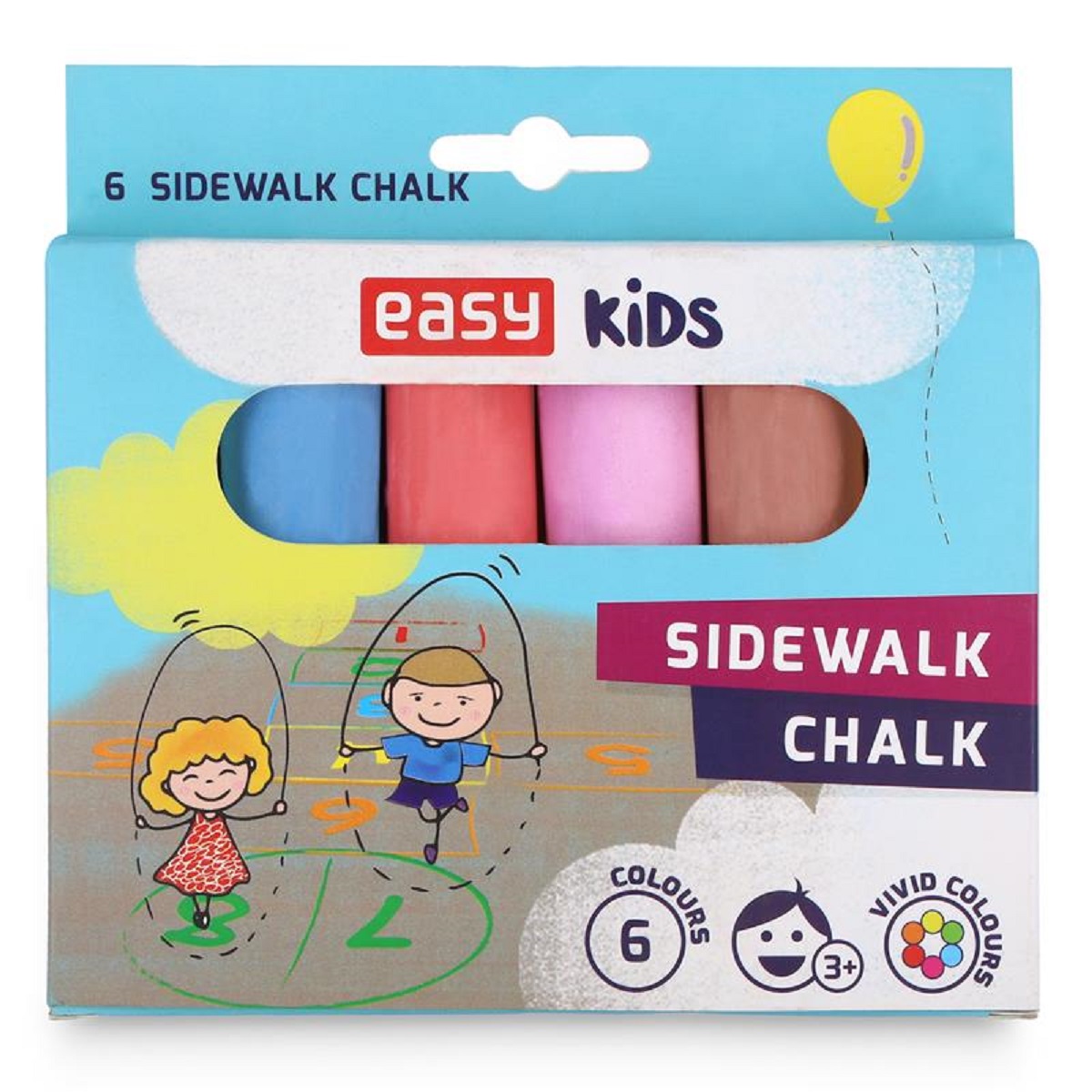 Easy Colours chodníkové křídy - 6 ks