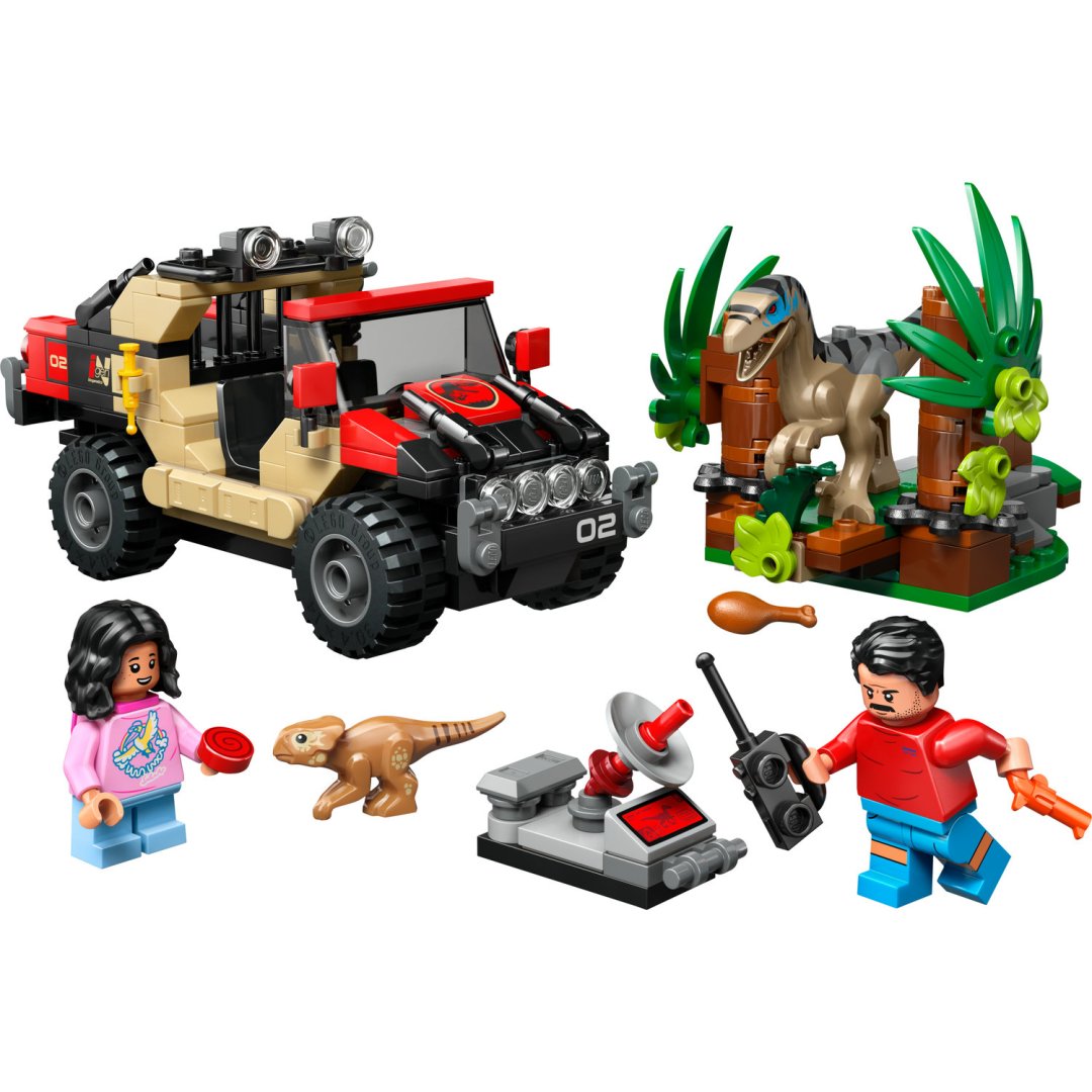 LEGO Jurassic World 76972 - Únik před raptorem v terénním autě