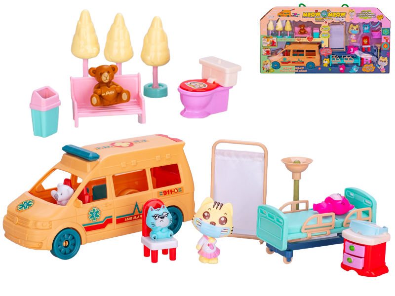 Mikro trading Sada - Zvířecí ordinace s doplňky - 18 ks