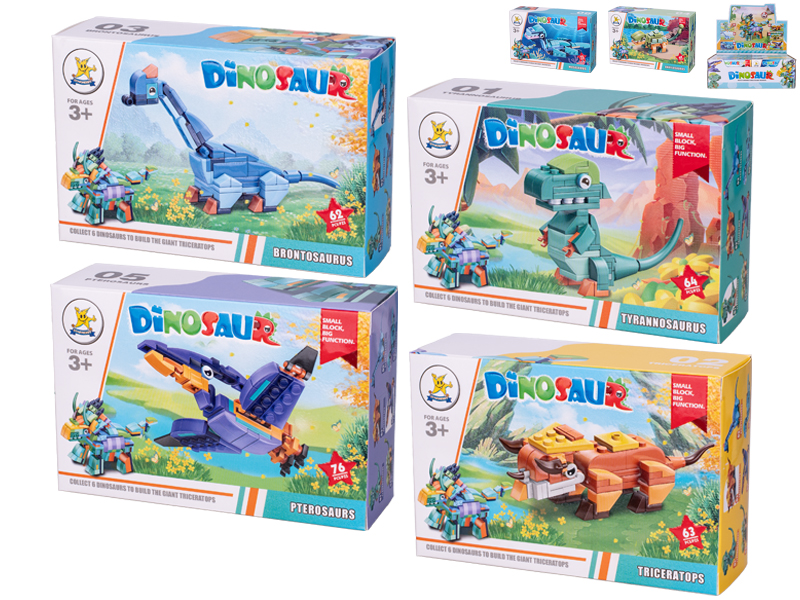 Mikro trading Stavebnice - DINOSAURUS - 6 druhů