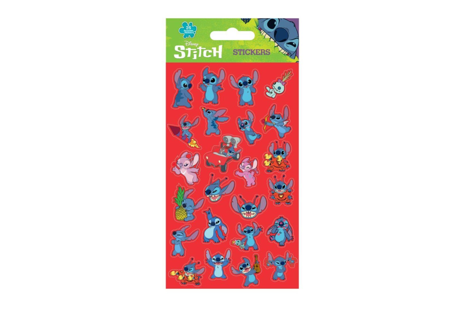 Teddies Lilo a Stitch - Samolepky - 25 ks - červená