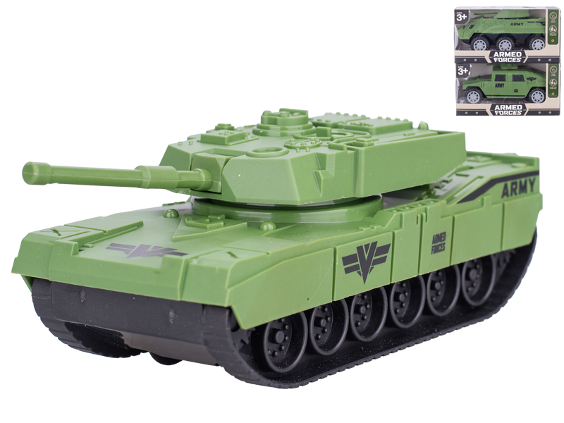 Mikro trading Vozidlo vojenské -13 - 14 cm - na setrvačník - zelená