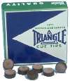Ostatní Lepená kůže TRIANGLE cue tips - průměr 13 mm