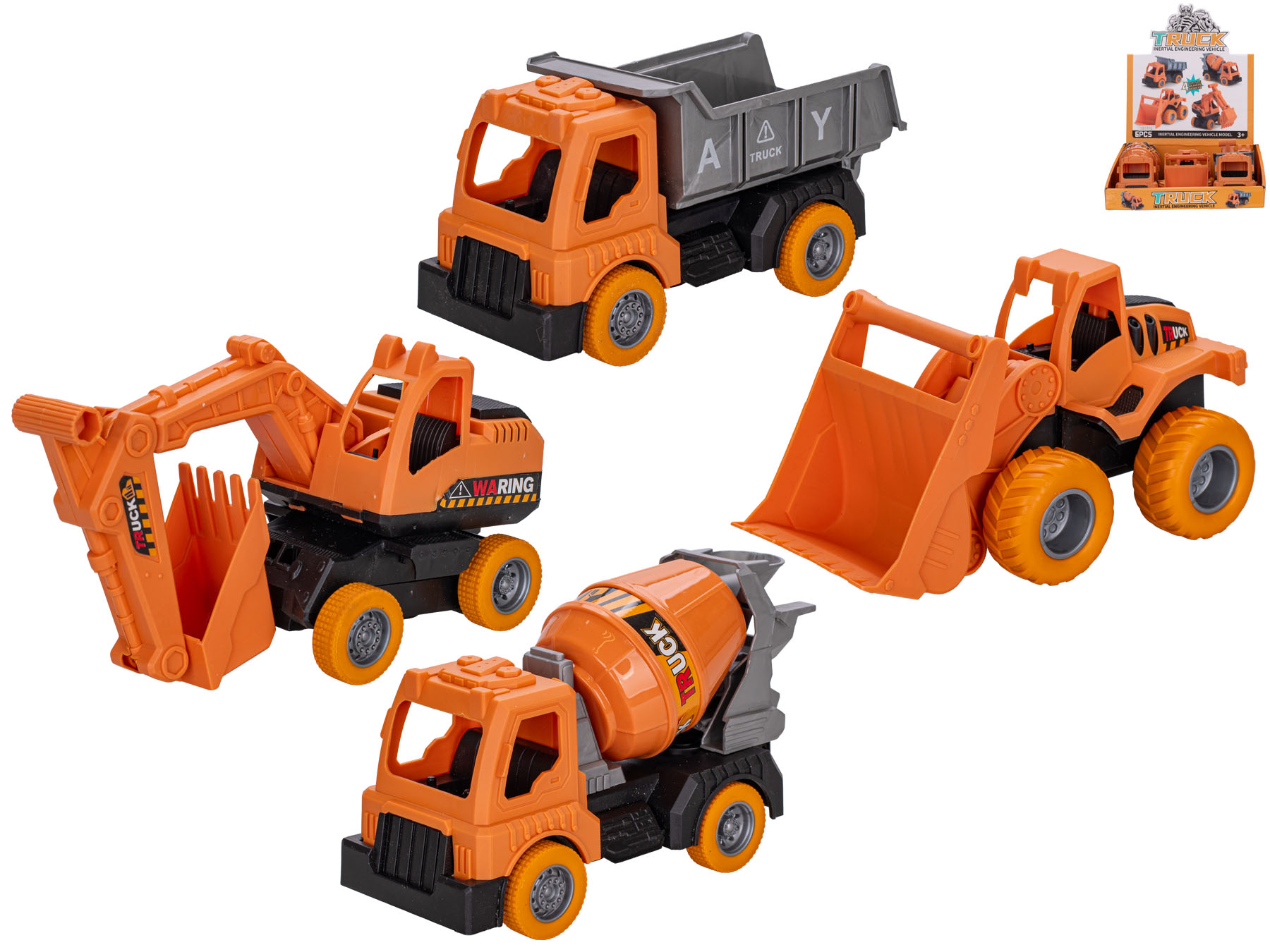 Levně Mikro trading Auto stavební na setrvačník - 16 cm