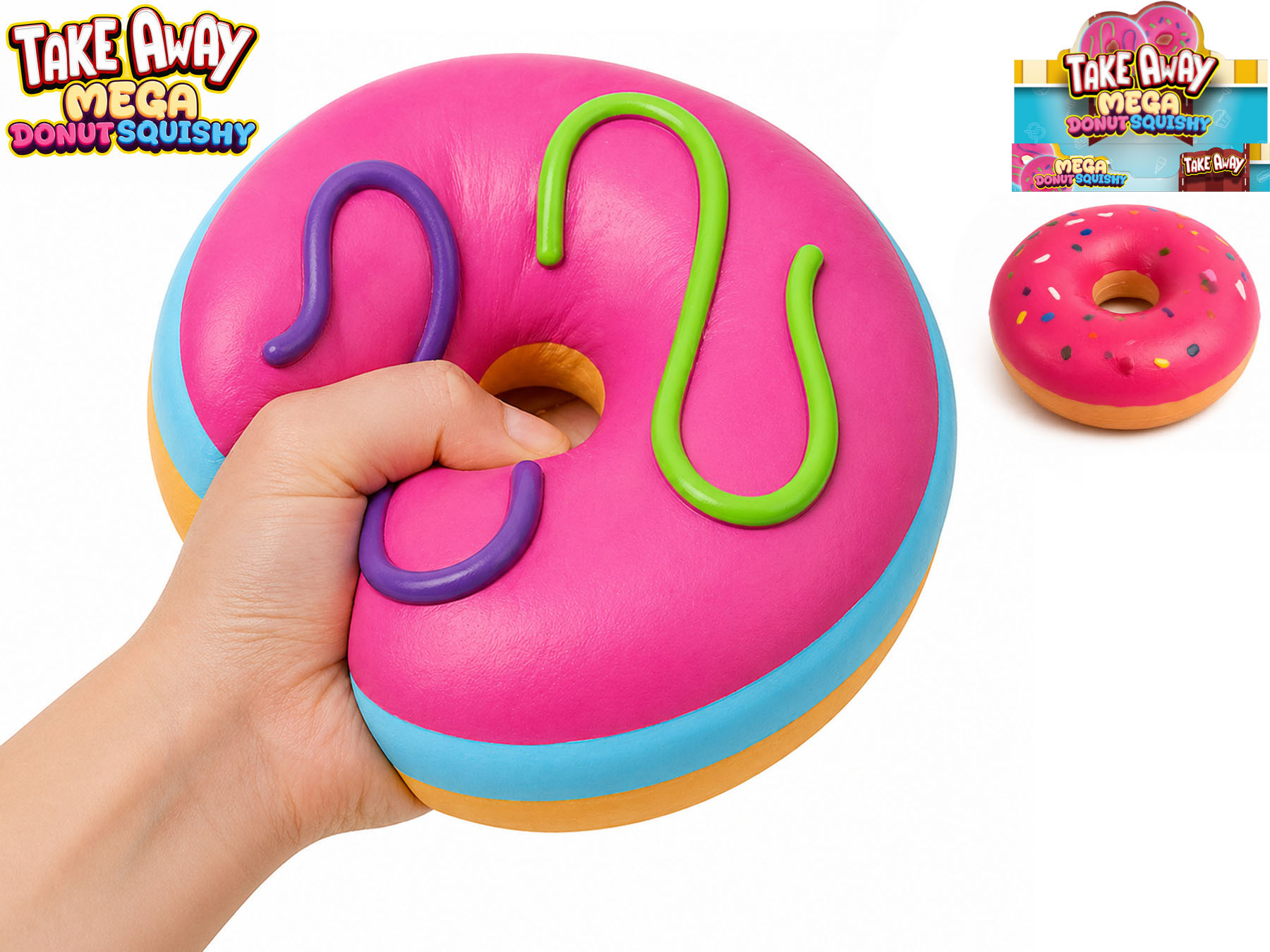 Levně Mikro trading Mega squeeze DONUT strečový jumbo - 16 cm - 2 barvy