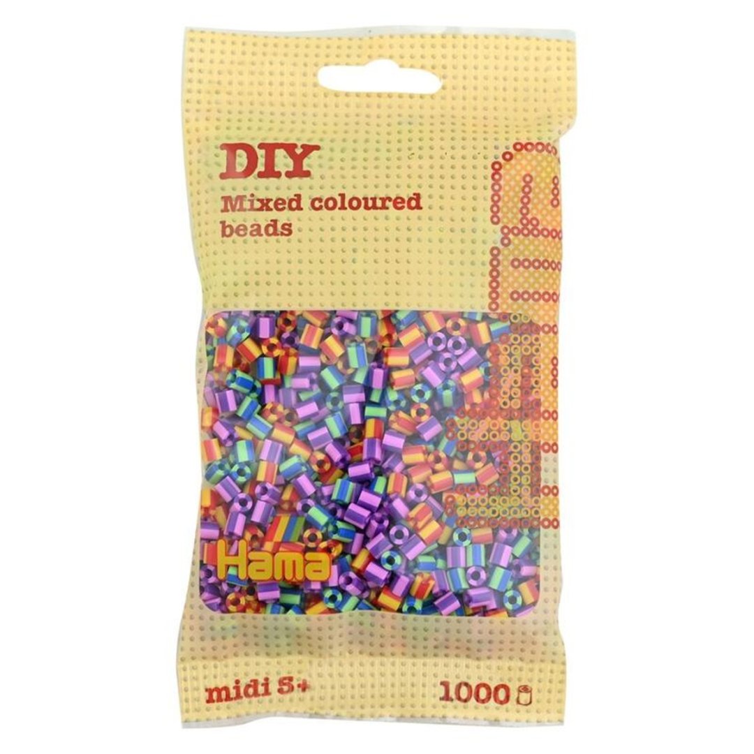 Hama Zažehlovací korálky duhové mix - 1000 ks - MIDI - H207-92