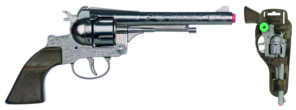 Alltoys CZ Revolver kovbojský 12 ran - stříbrná