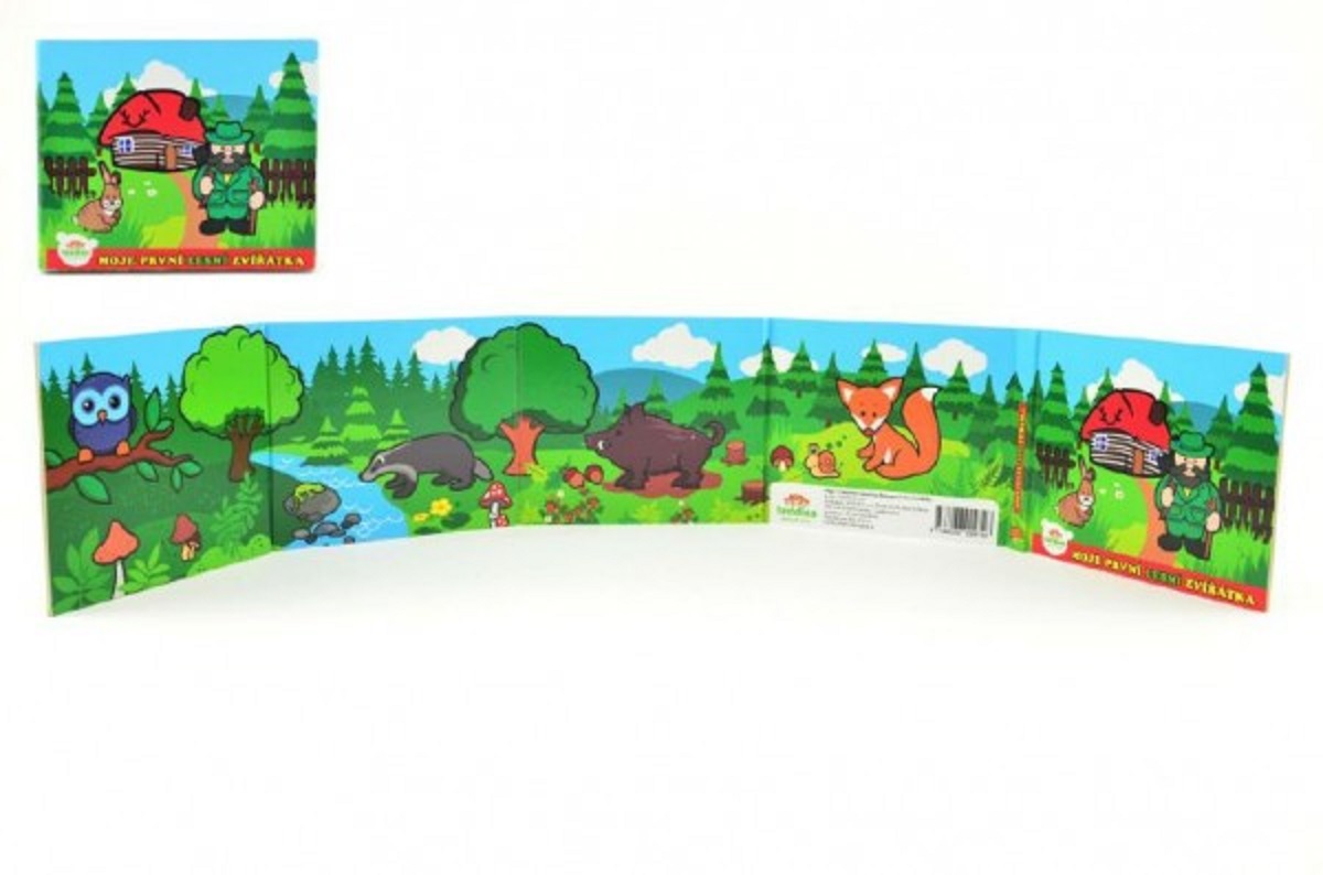 Teddies Knížka Leporelo - Moje první lesní zvířátka