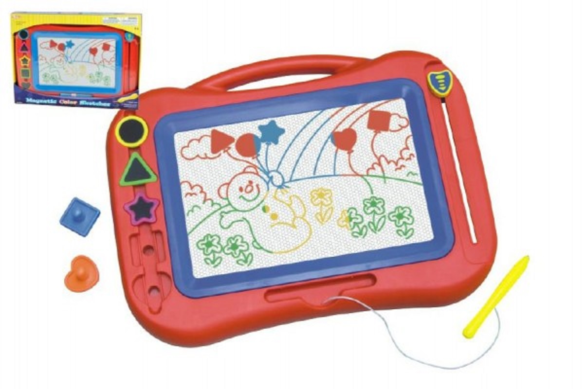 Teddies Magnetická tabulka barevná s razítky