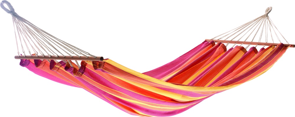 Jobek Houpací síť MISS BRASIL - proužky červené, oranžové a žluté