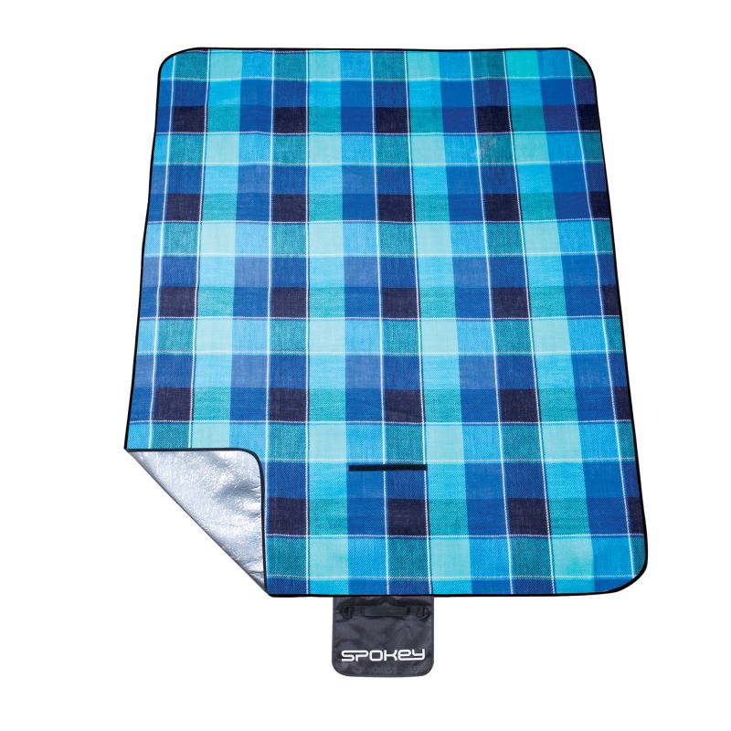 Spokey PICNIC FLANNEL - Pikniková deka s popruhem - 150 x 180 cm