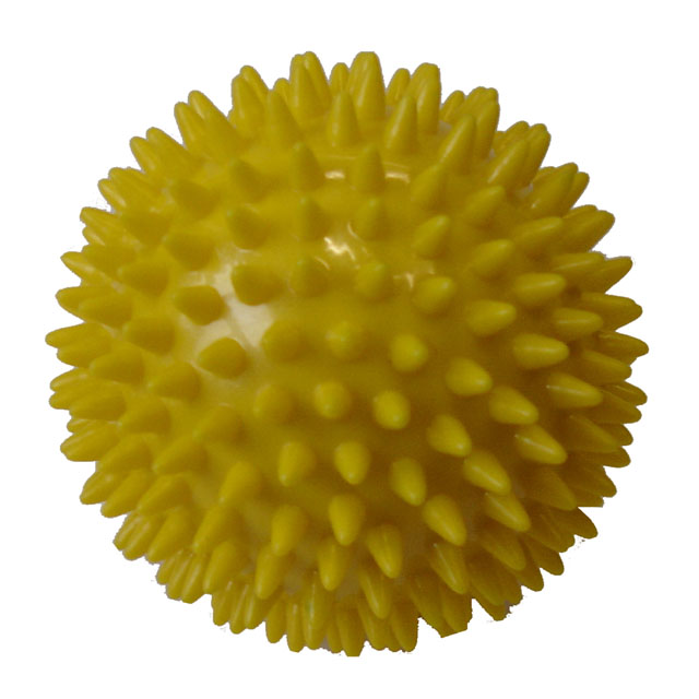 Acra Míček masážní - průměr 7,5 cm - žlutý