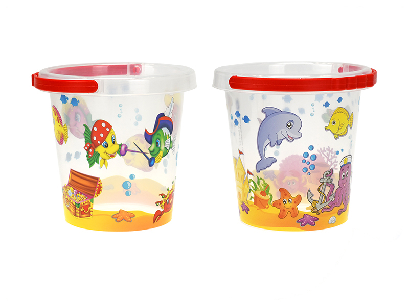 Mikro trading Kbelík transparentní podmořský svět - 14 cm