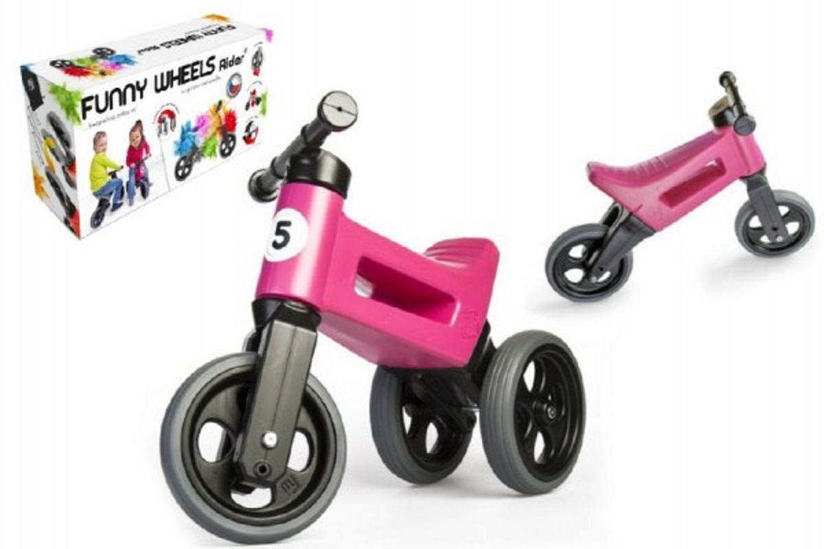 Teddies Odrážedlo FUNNY WHEELS Rider Sport 2v1 - růžové (v krabici)