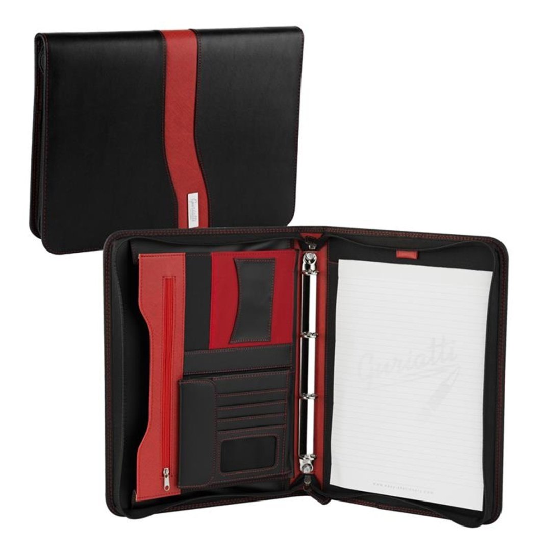 Easy Guriatti MILO - Obchodní diplomatka na zip - A4 - černo-červená