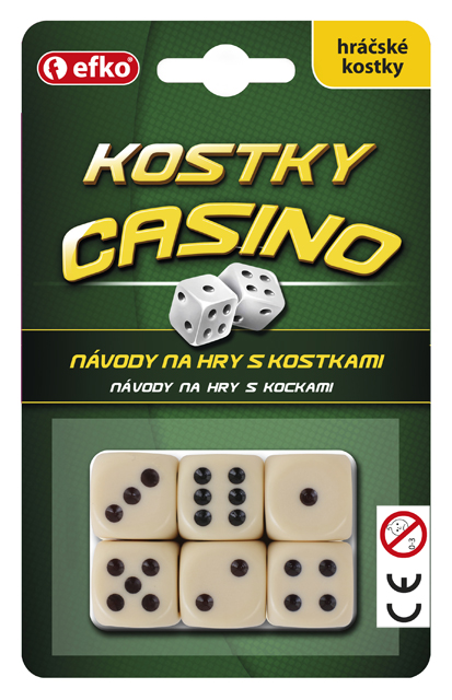 Efko Hrací kostky CASINO - keramické