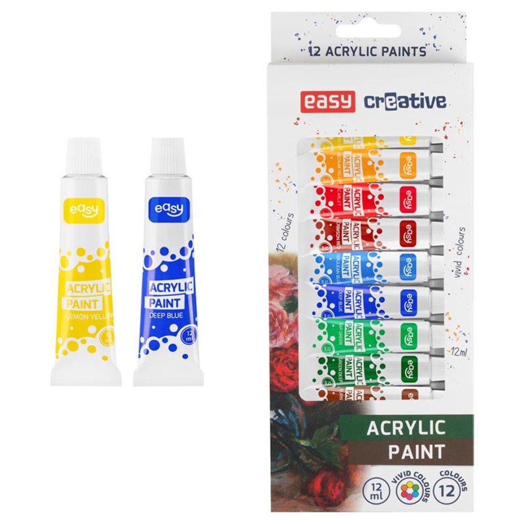 Easy Akrylové barvy - 12 ks